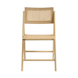 LPD Furniture Ashton blonde matte dining chair with rattan detailing and ash wood frame in a modern dining setting
