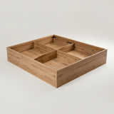 Bali Ottoman Bed – Natural Oak – Ottoman Storage with Bookcase Headboard | Julian Bowen