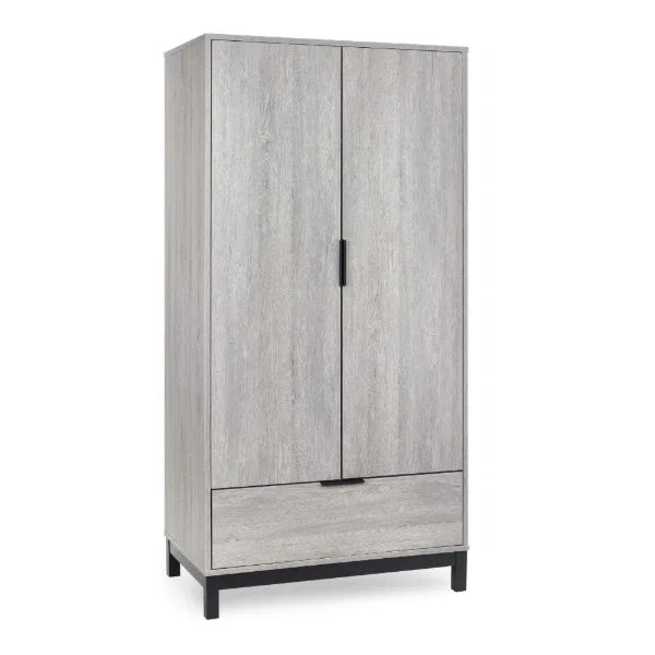 Bali 2 Door Wardrobe – Grey Oak – Compact Size Perfect for Smaller Bedrooms