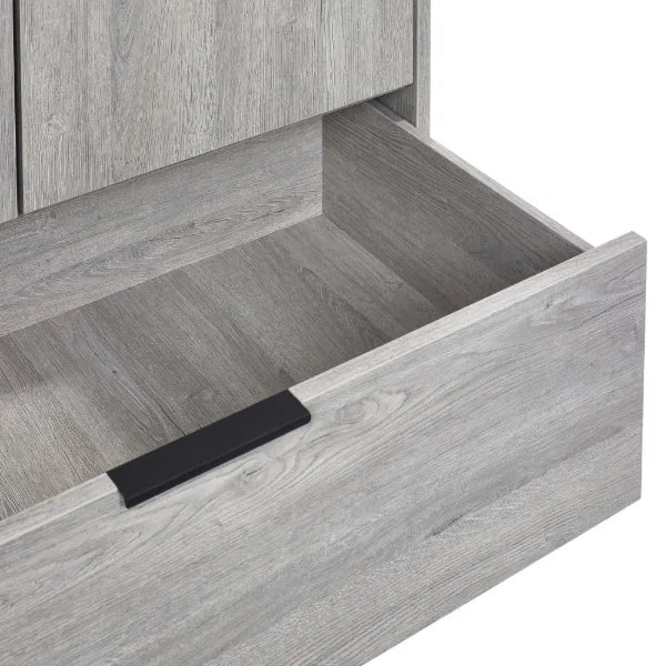 Bali 2 Door Wardrobe – Grey Oak – Compact Size Perfect for Smaller Bedrooms