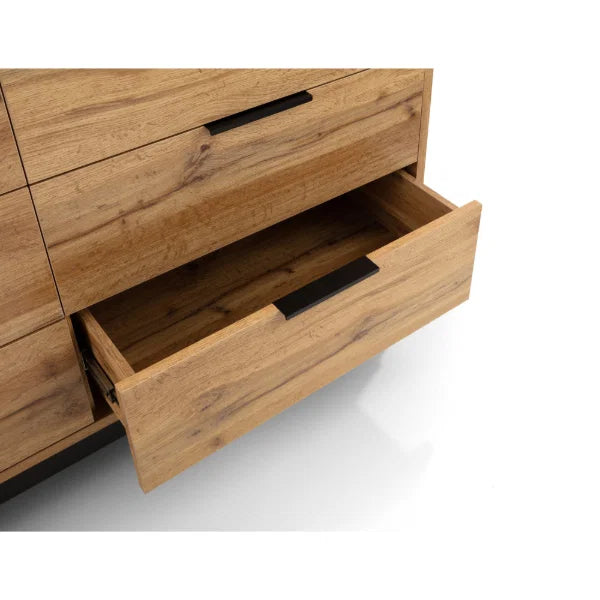 Bali 6 Drawer Chest – Light Oak – Generous Storage for Clothes and Linen