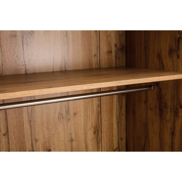 Bali 2 Door Wardrobe – Light Oak – Compact Size Perfect for Smaller Bedrooms