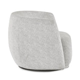 Bowline oyster chenille swivel accent chair in a modern living room setting