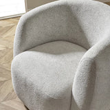 Bowline oyster chenille swivel accent chair in a modern living room setting