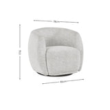 Bowline oyster chenille swivel accent chair in a modern living room setting