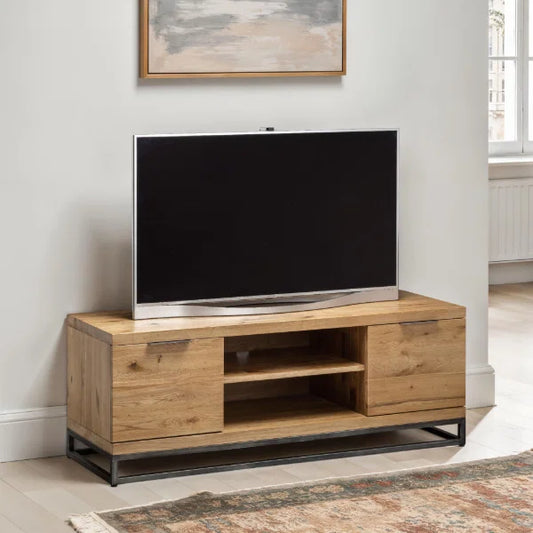 Brooklyn TV Unit – Oak – Chunky Legs, Fits TVs up to 65" – Timeless Design