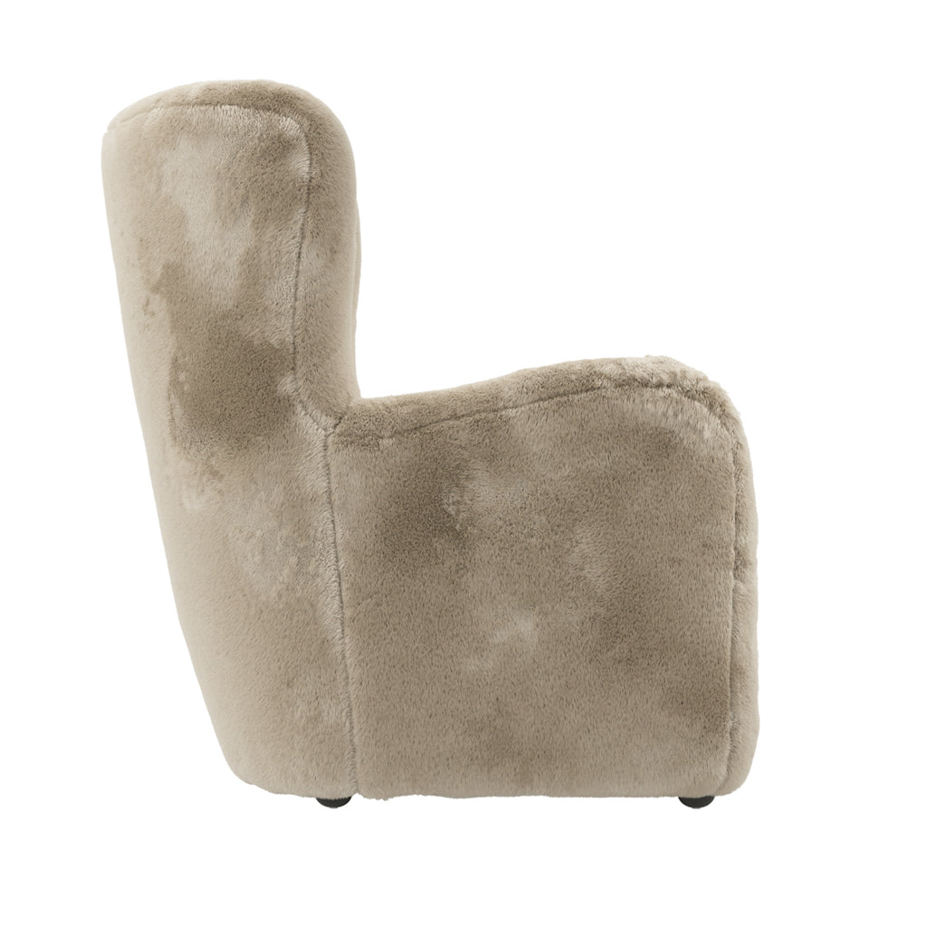 Bear Coyote Chair – Luxurious Faux Fur Occasional Armchair | LPD Furniture