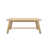 LPD Furniture Bourton latte wood grain dining table seating 8 in a modern dining room setting