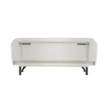 LPD Furniture Burlington ivory boucle sofa bed with matte black legs in a modern living room setting