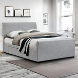 Capri Grey Fabric Double Storage Bed | Julian Bowen