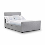 Capri Grey Fabric Double Storage Bed | Julian Bowen