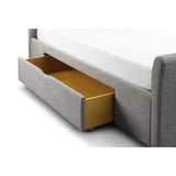 Capri Grey Fabric Double Storage Bed | Julian Bowen