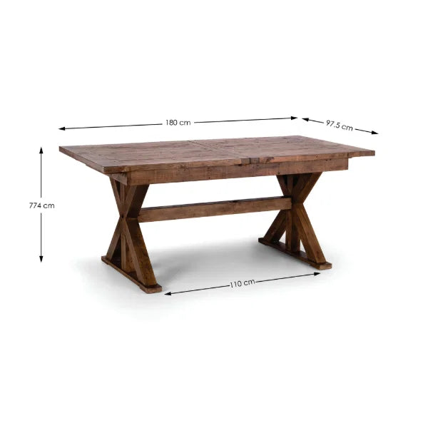 Chatsworth Extending Dining Table – Oak – Reclaimed Wood, Seats 6-10