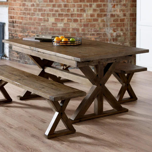 Chatsworth Extending Dining Table – Oak – Reclaimed Wood, Seats 6-10