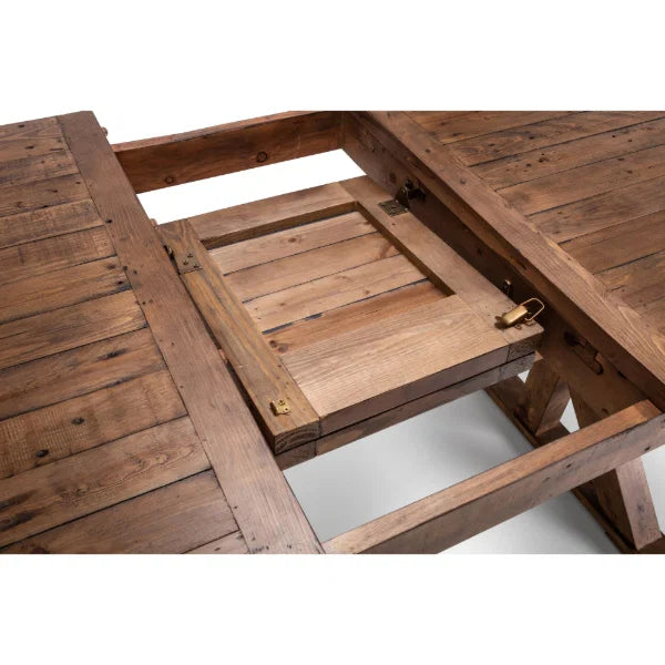 Chatsworth Extending Dining Table – Oak – Reclaimed Wood, Seats 6-10