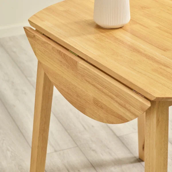 Coast Natural Oak Drop Leaf Dining Table – Space-Saving Design Expands from 55cm to 90cm (Pre-order – July)