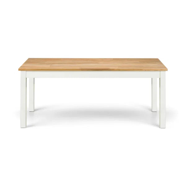 Coxmoor Coffee Table – Ivory & Oak – Bright Two-Tone Design with Lower Shelf