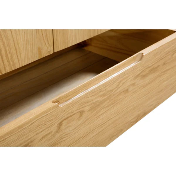 Curve 2 Door Wardrobe – Oak – Elegant Design with Distinctive Curved Top