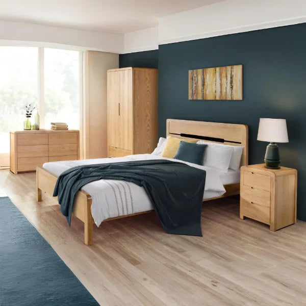 Curve 2 Door Wardrobe – Oak – Elegant Design with Distinctive Curved Top