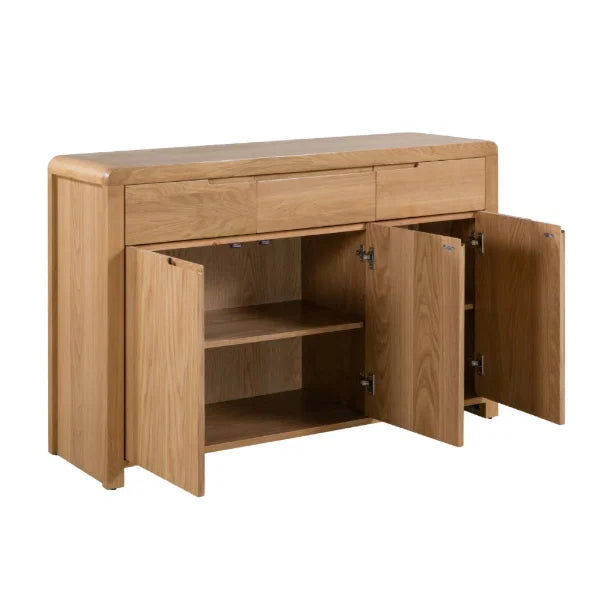Curve Oak Sideboard – Modern Retro Design with Gentle Curved Edging