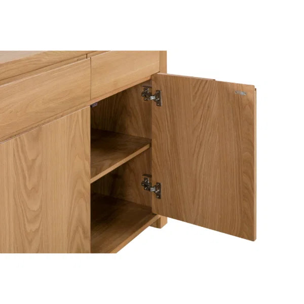 Curve Oak Sideboard – Modern Retro Design with Gentle Curved Edging