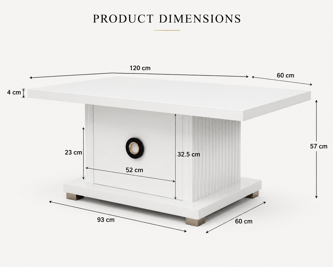 Modern Grey Coffee Table – Italian Design