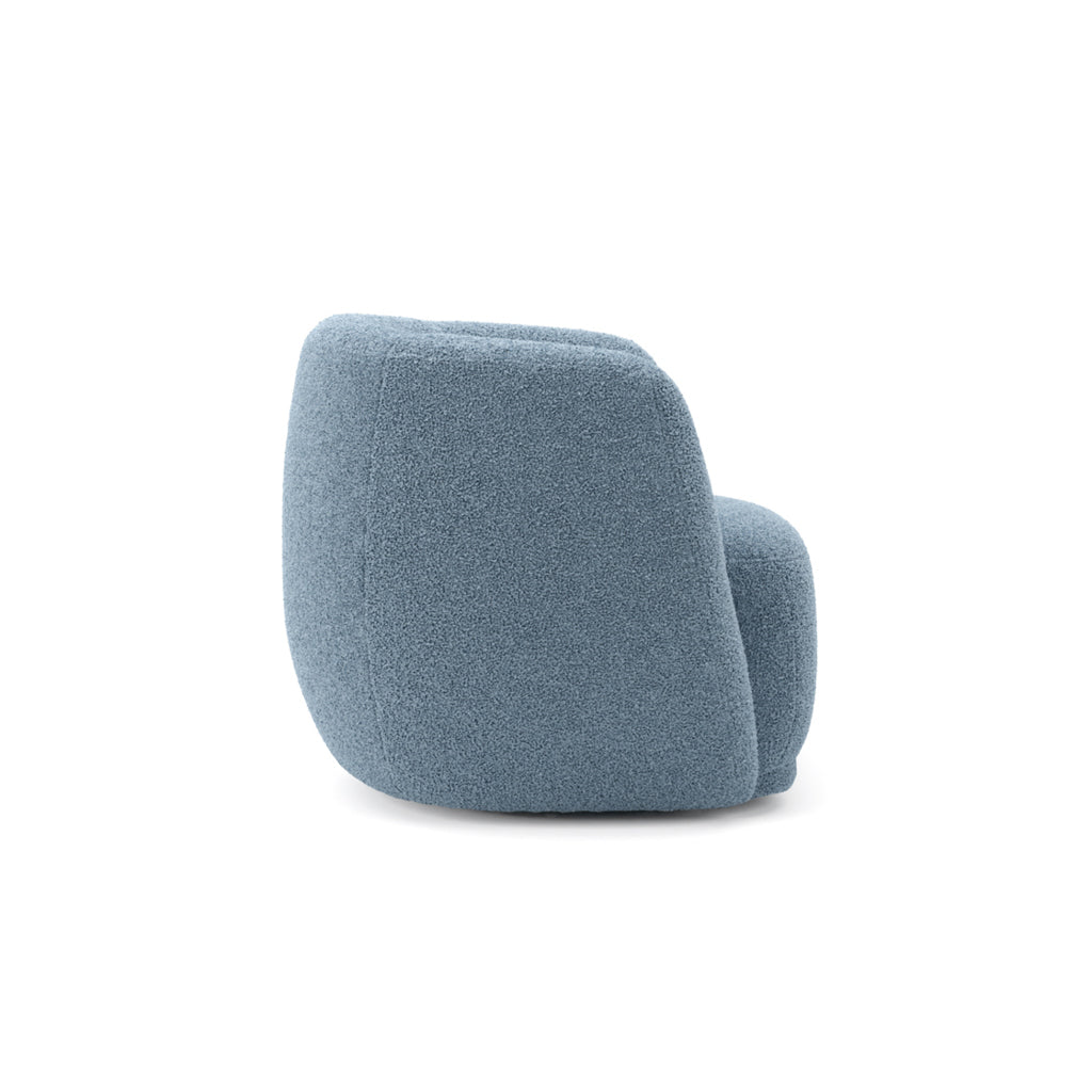 LPD Furniture Clay bluebell sherpa tub chair in a cozy living room setting