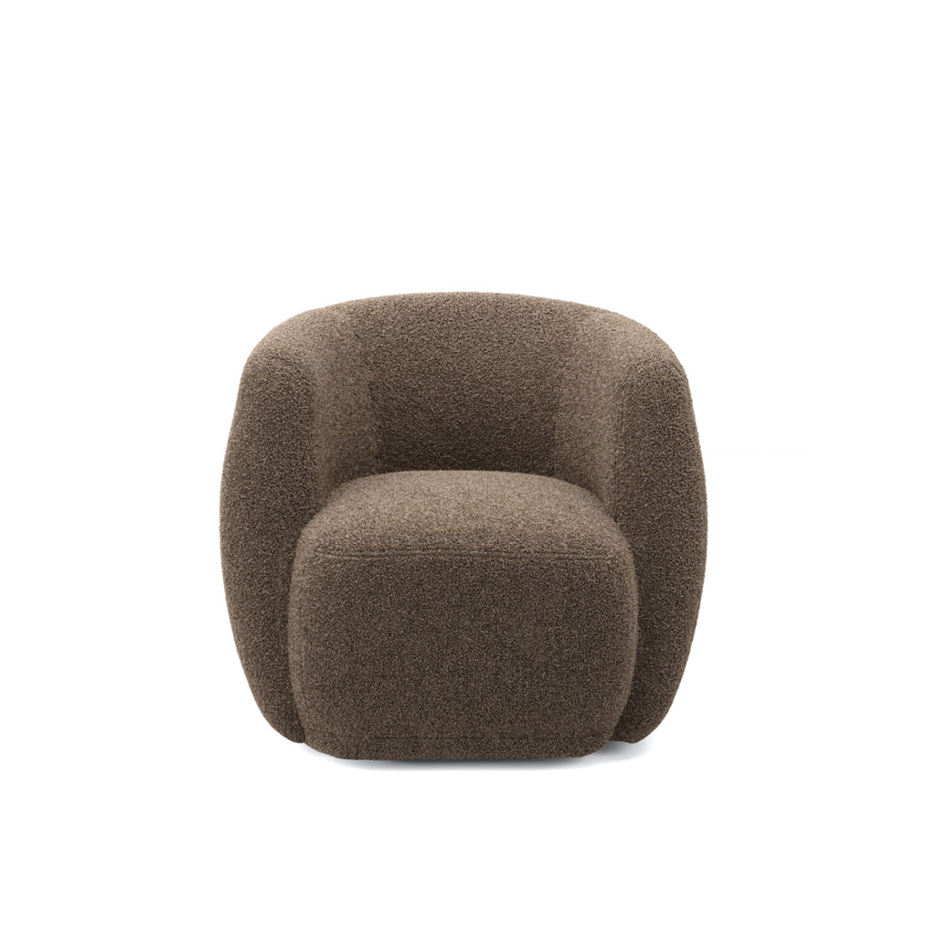 LPD Furniture Clay bluebell sherpa tub chair in a cozy living room setting