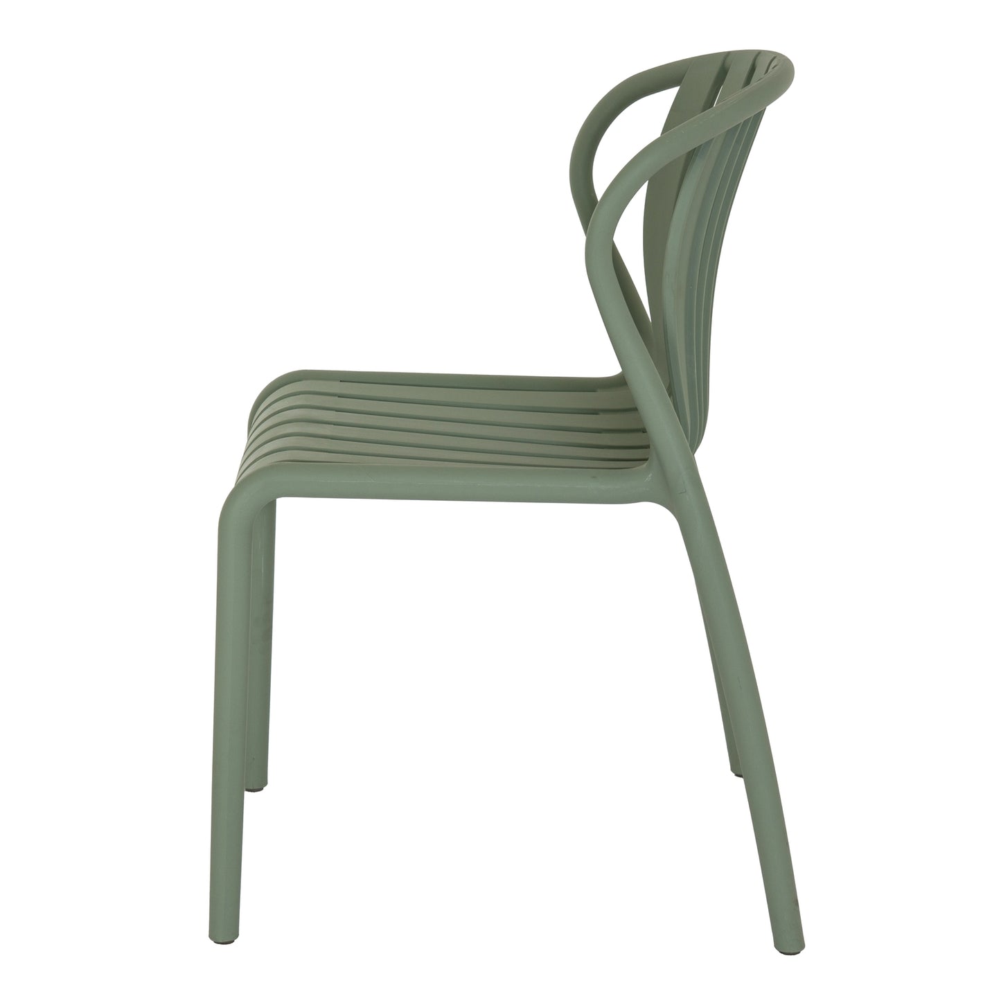 Close-up of Hill Interiors Axis French grey dining chair showcasing the plastic texture and finish