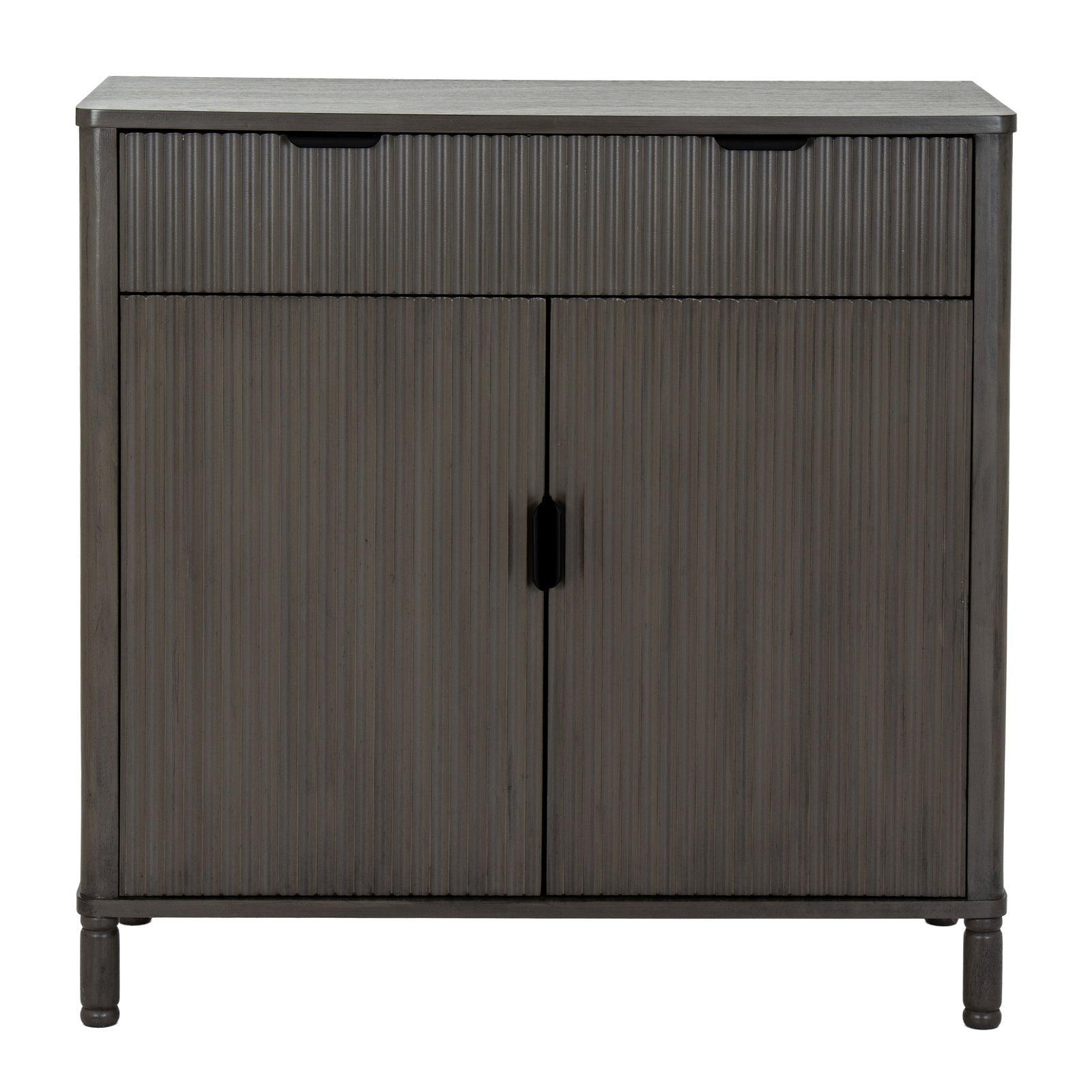 Close-up of Hill Interiors Reed Collection cabinet showcasing the wood grain and handles