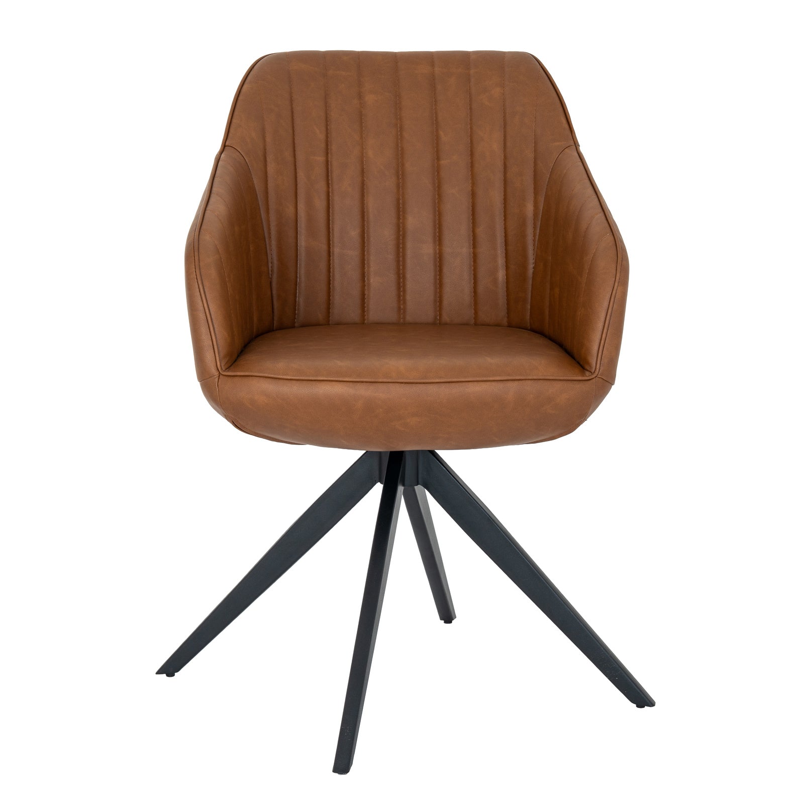 Close-up of Hill Interiors Uppsala tan dining chair showcasing the fabric texture and stitching details