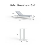 ALUXO Dasia white reclining sun lounger with matching side table in a modern garden setting