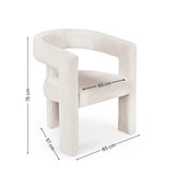 Elara cream chenille chair in a modern dining or living room setting