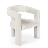Elara cream chenille chair in a modern dining or living room setting