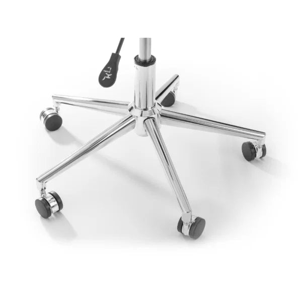 Erika Office Chair – White & Chrome – Adjustable Height Swivel Desk Chair
