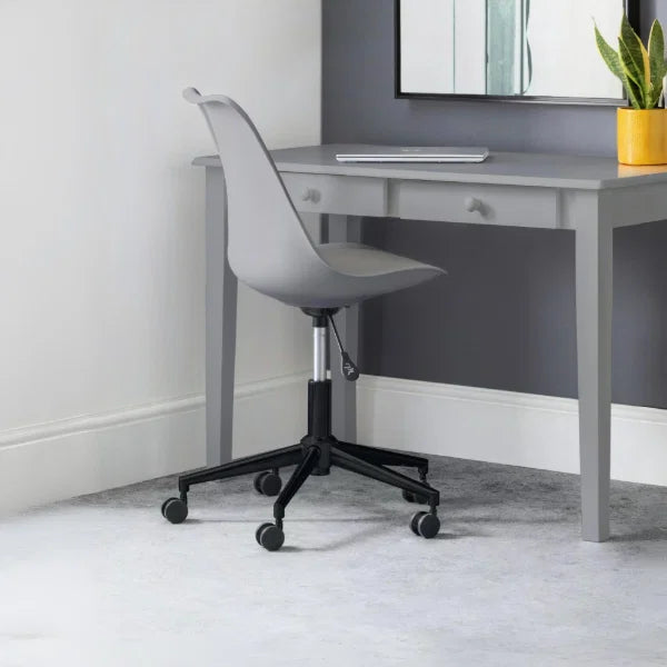 Erika Office Chair – Grey & Black – Adjustable Height Swivel Desk Chair