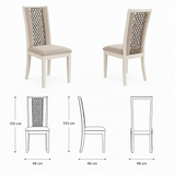 Elegant fabric dining chair with cushioned seat – Italian design for modern dining rooms

