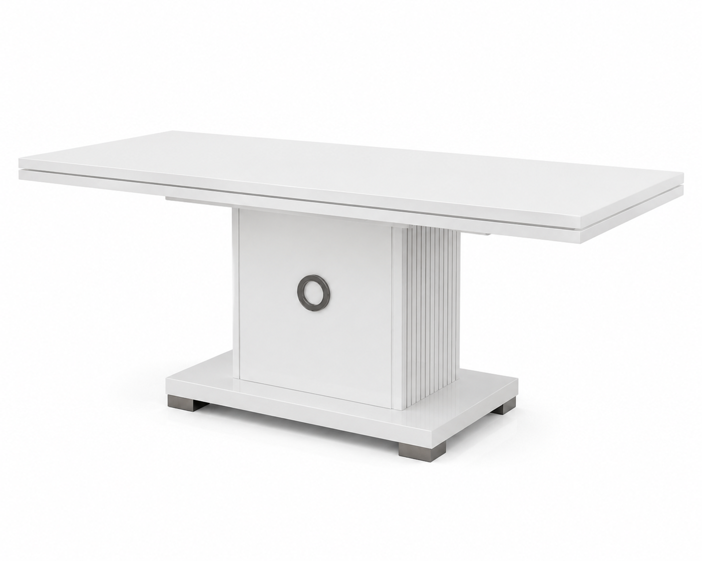 Extending wood dining table – Italian design with smooth extension mechanism