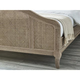 Fleur Rattan Bed – Light Oak – Natural Rattan Bed with Cabriole Legs | Julian Bowen