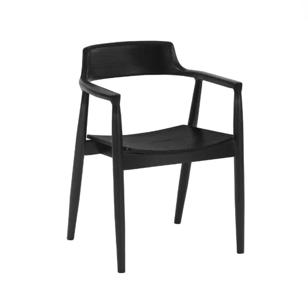 Franklin set of 2 black dining armchairs in a modern dining room setting