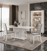 Fabric dining chair with cushioned seat and supportive backrest – Italian design, set of 2