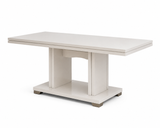 Fixed rectangular wood dining table – solid Italian design, seats 6 for family meals