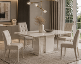 Fixed rectangular wood table – Italian design, solid and spacious for family dining