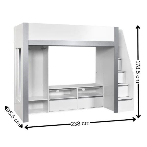 Gaia High Sleeper – Kids Single Bed with Space-Saving Design