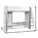 Gaia High Sleeper – Kids Single Bed with Space-Saving Design | Julian Bowen