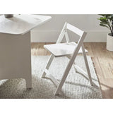 Gatan white gateleg table with 2 chairs in a compact kitchen or dining setting