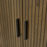 Julian Bowen Hampshire walnut under sink bathroom storage unit in a modern bathroom setting