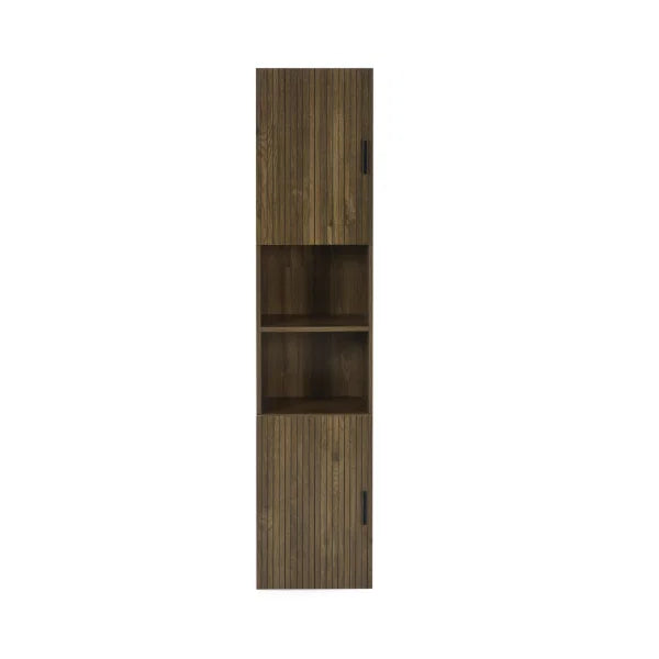 Hampshire Tall Bathroom Cabinet – Walnut Effect – Space-Saving Vertical Storage (Pre-order – May)