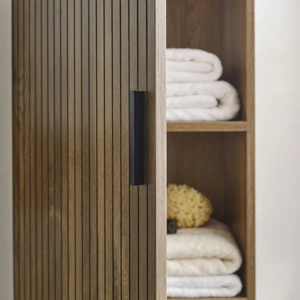 Hampshire Tall Bathroom Cabinet – Walnut Effect – Space-Saving Vertical Storage (Pre-order – May)