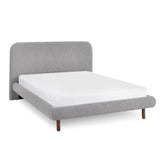Hannah Boucle Bed – Grey Boucle – Curved Bed with Luxurious Textured Upholstery | Julian Bowen